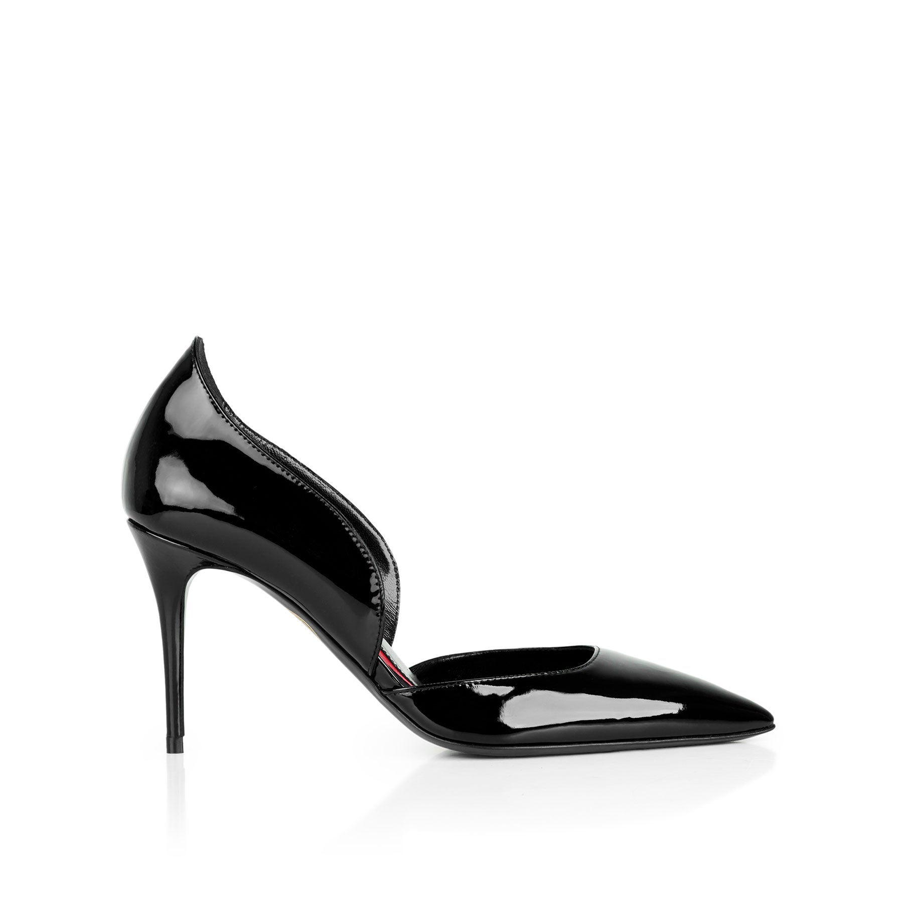 Monica 85 Noir Cuir Vernis