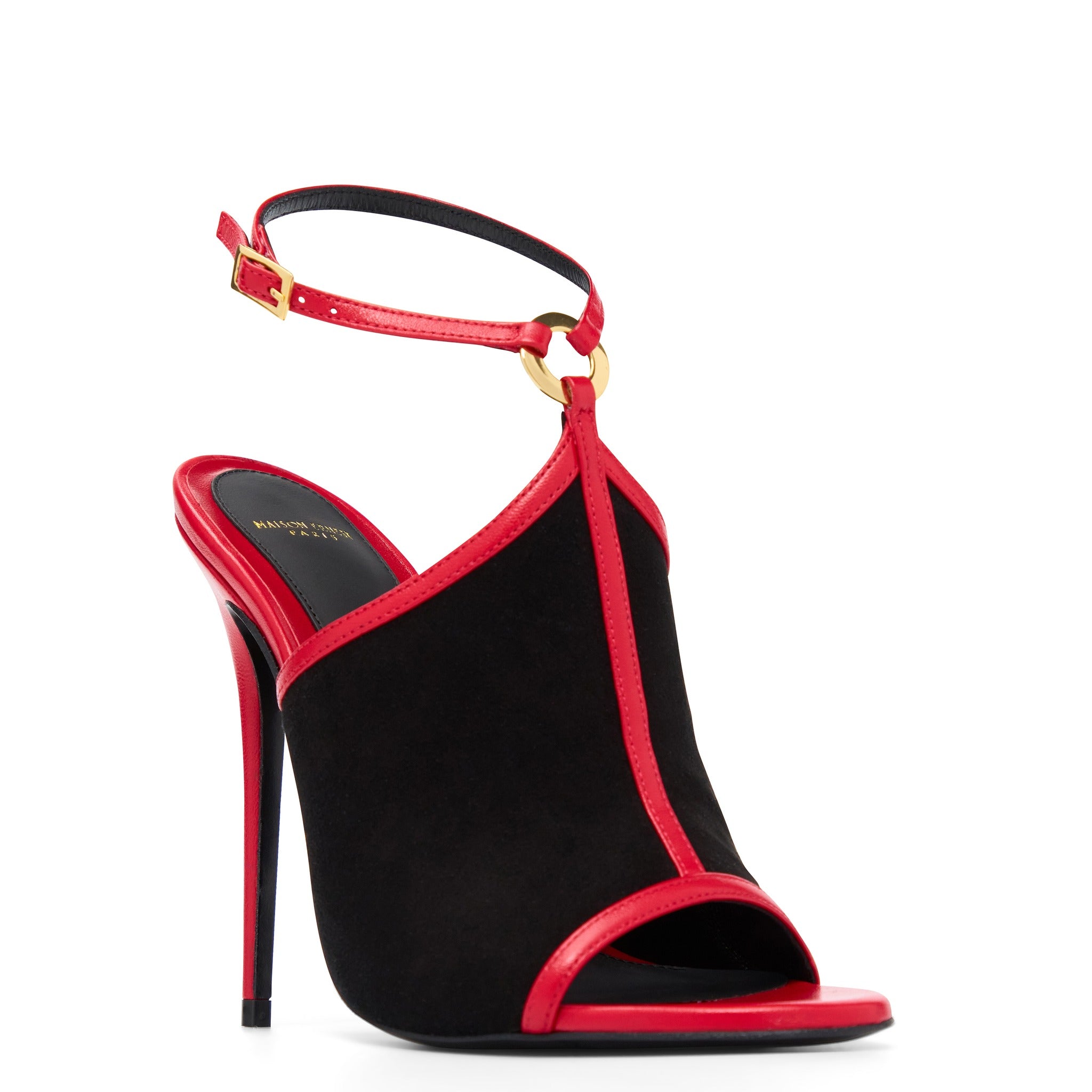 Aphrodite 120 Rouge Noir Cuir Mat et Velour