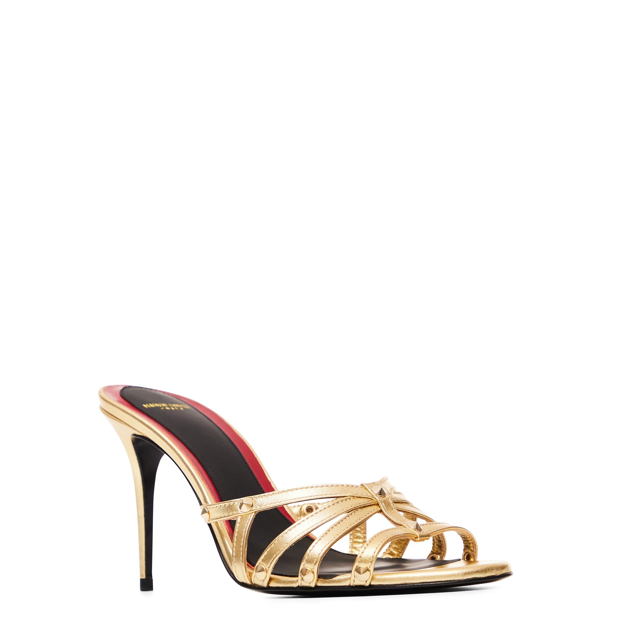 Cage Mule 85 Or Cuir Mat