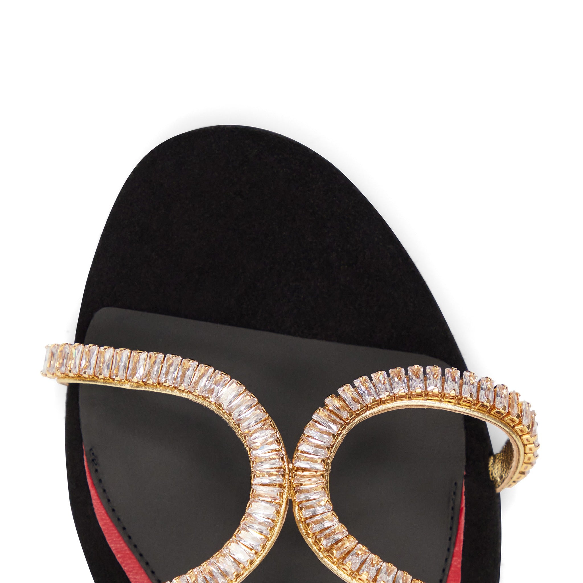 Lys Sandale 20 Blanc Noir Cuir Velours et Strass