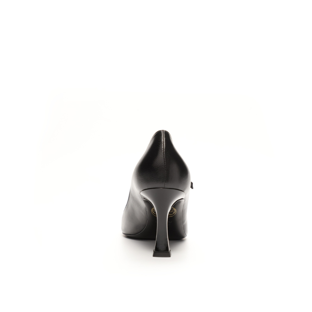 Betty 75 Noir Cuir Mat et Vernis