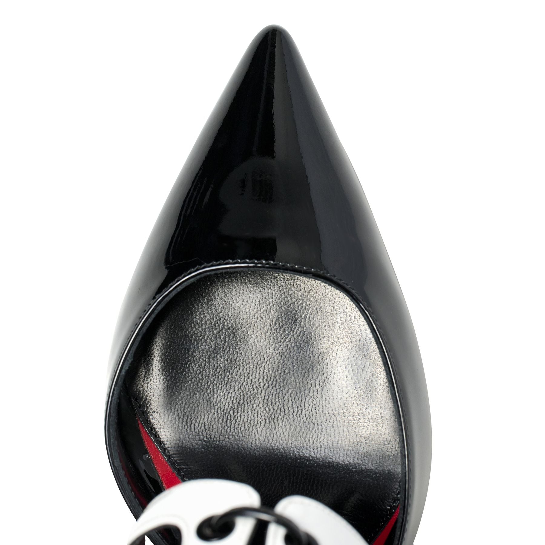 Gatsby Sandales 100 Noir Blanc Cuir Vernis