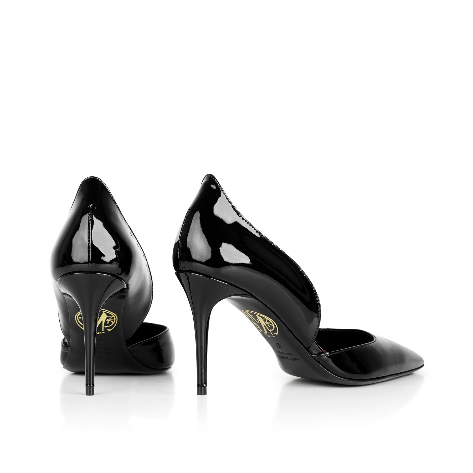 Monica 85 Noir Cuir Vernis