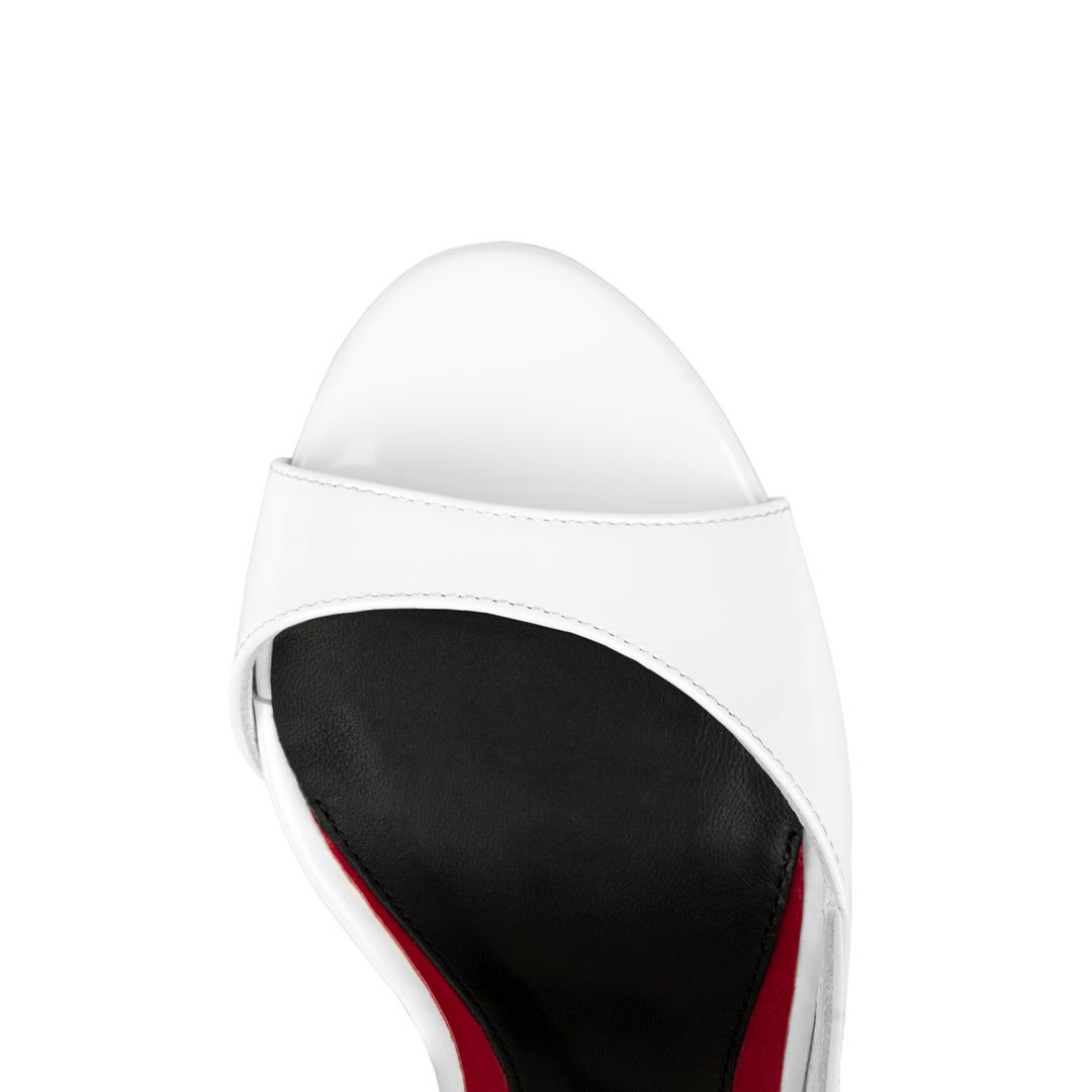 Flavien 100 Blanc Cuir Vernis