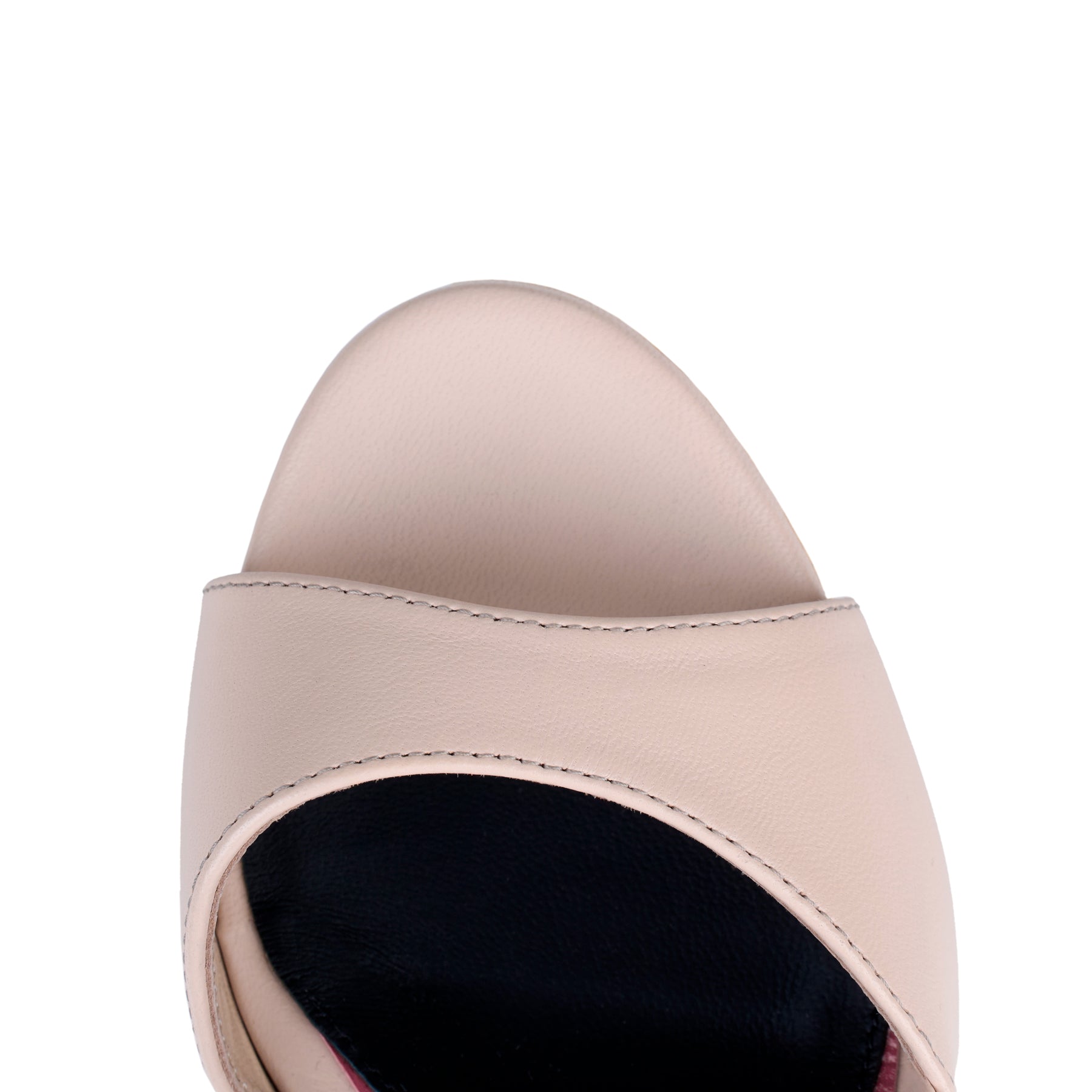Flavien Plateforme 120 Nude Raphia/Cuir Mat