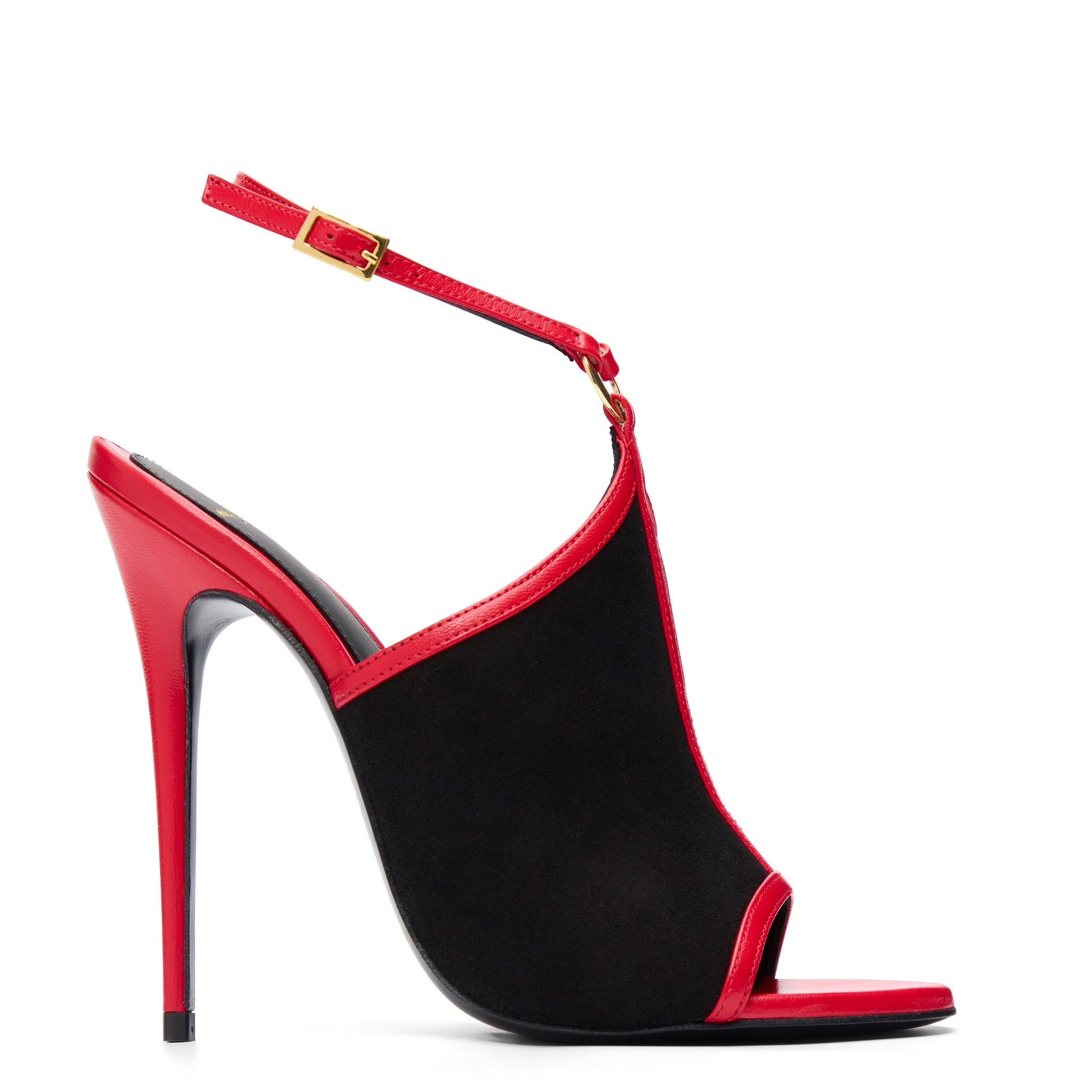 Aphrodite 120 Rouge Noir Cuir Mat et Velour