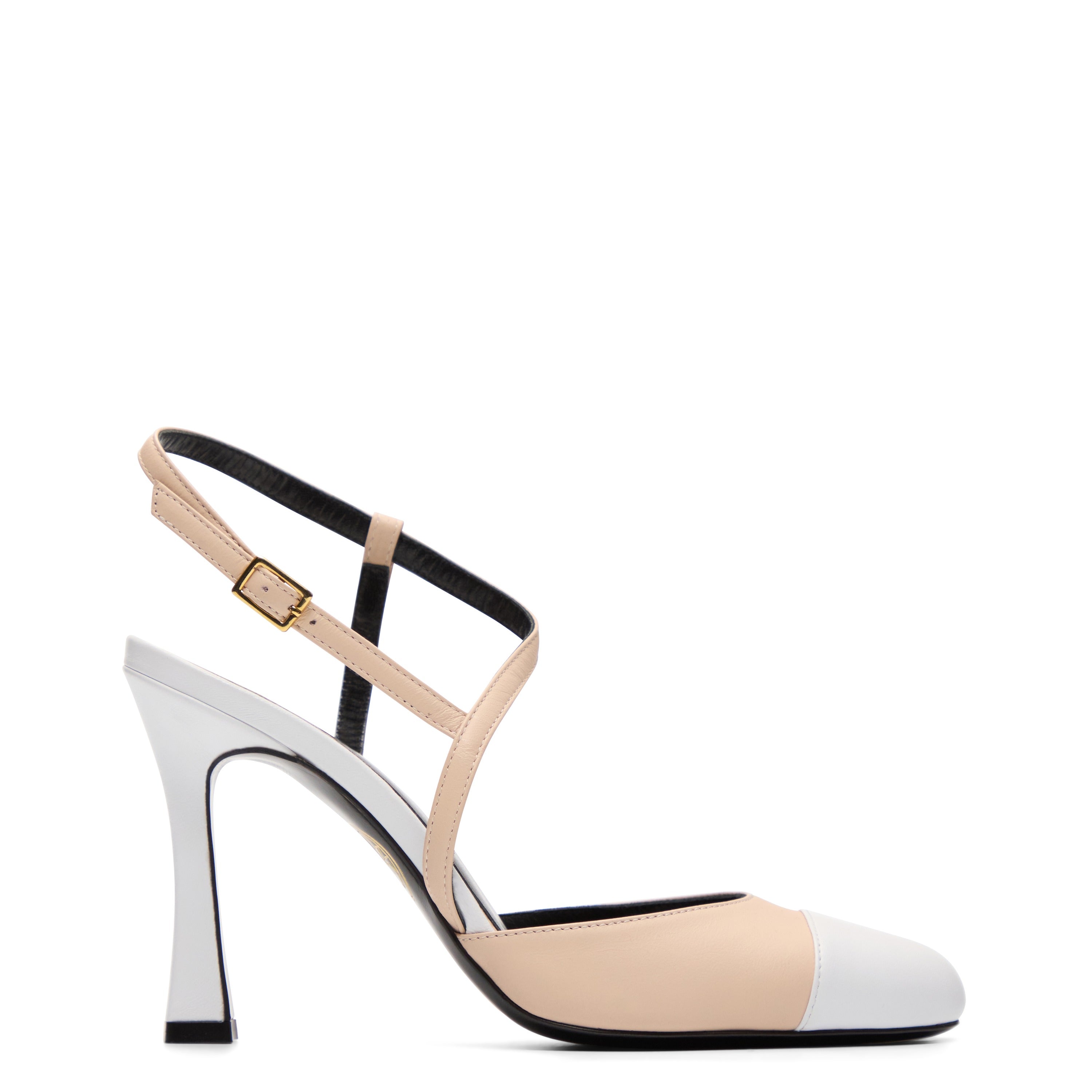Ariane 95 Beige Blanc Cuir Mat