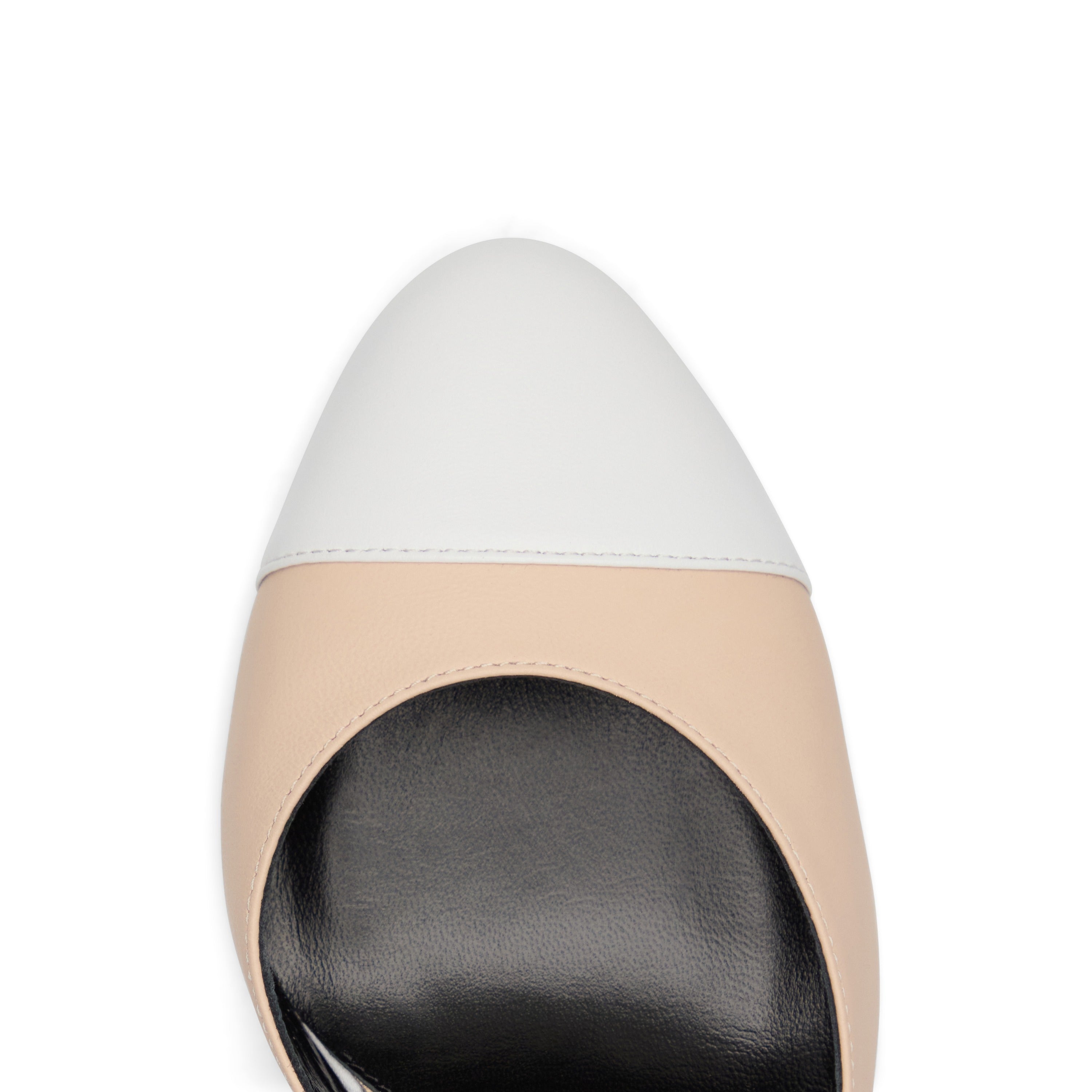 Ariane 95 Beige Blanc Cuir Mat