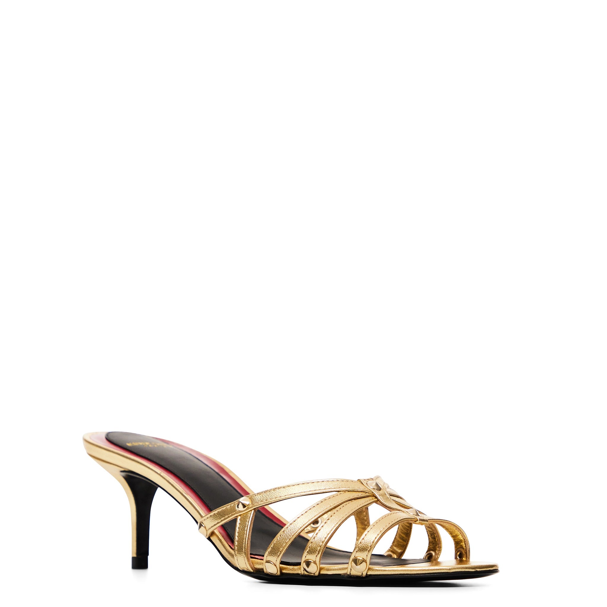Cage Mule 55 Or Cuir Mat