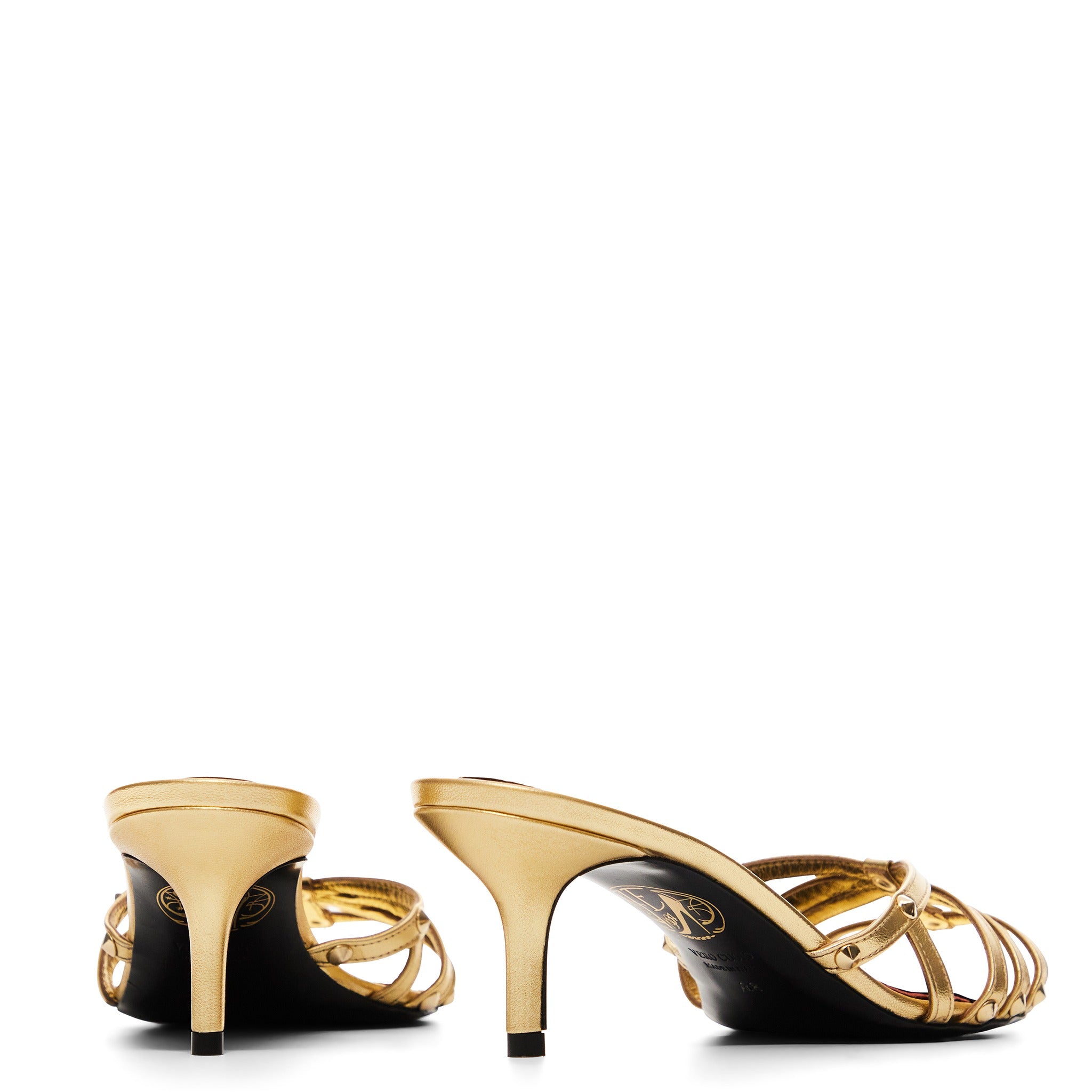Cage Mule 55 Or Cuir Mat