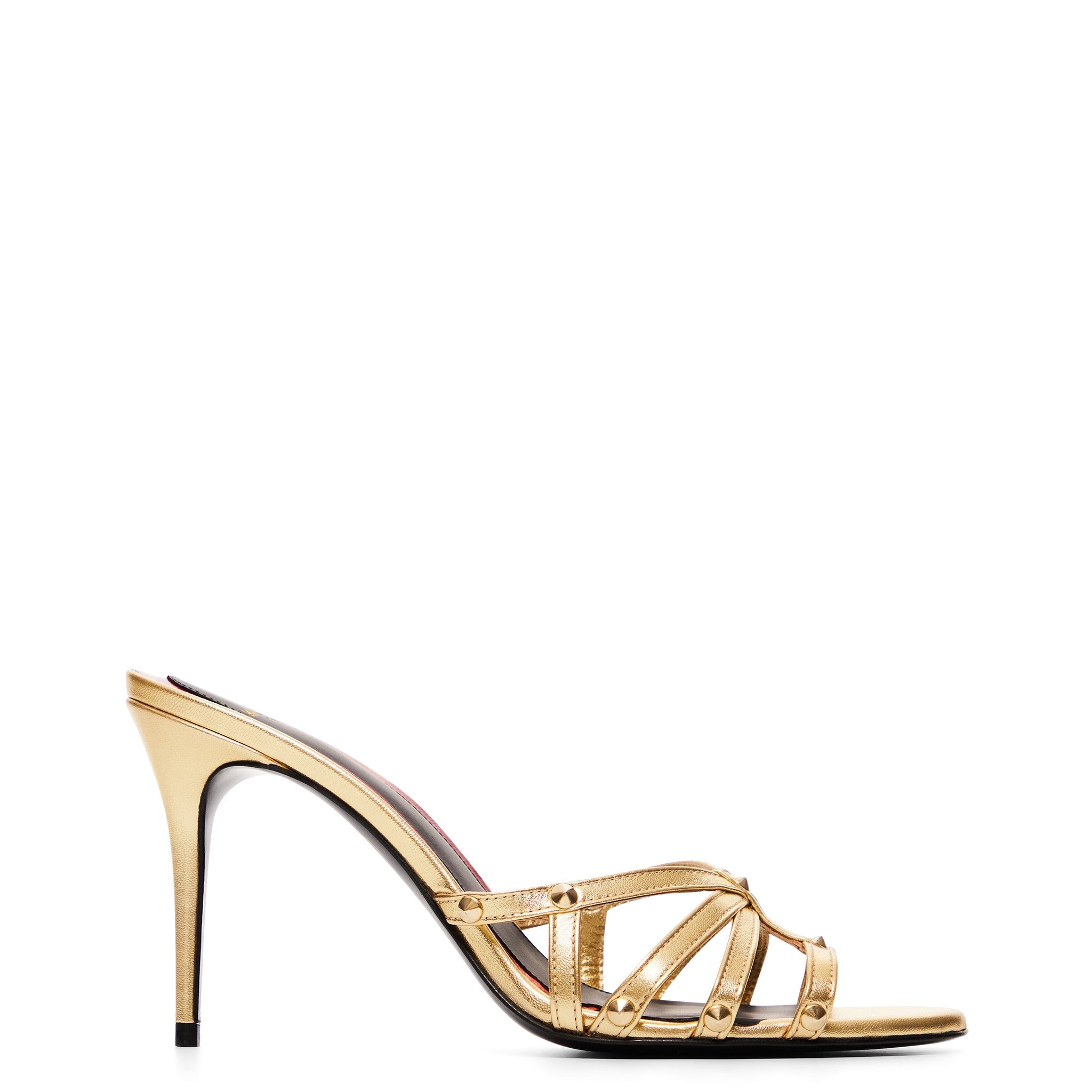 Cage Mule 85 Or Cuir Mat
