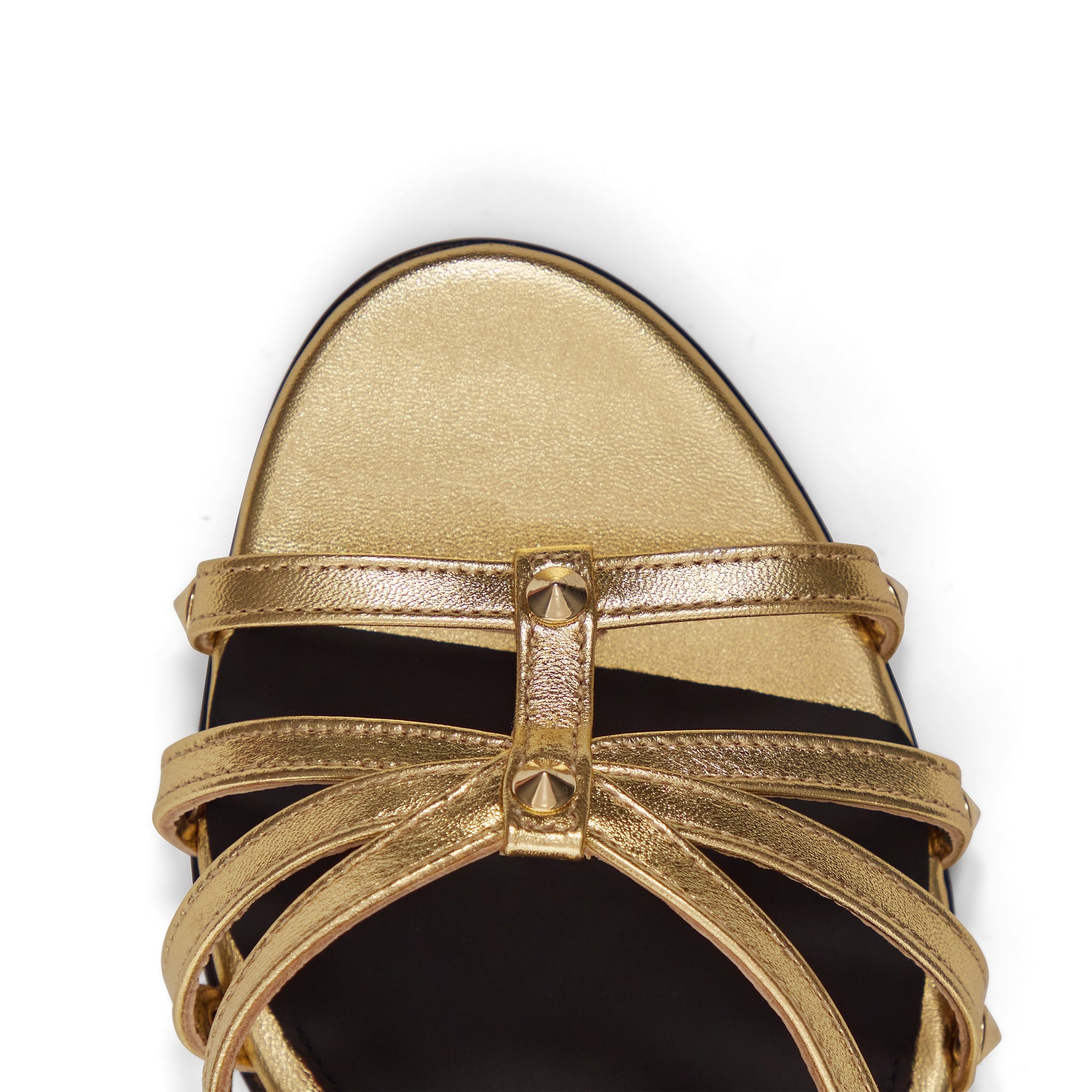 Cage Mule 85 Or Cuir Mat