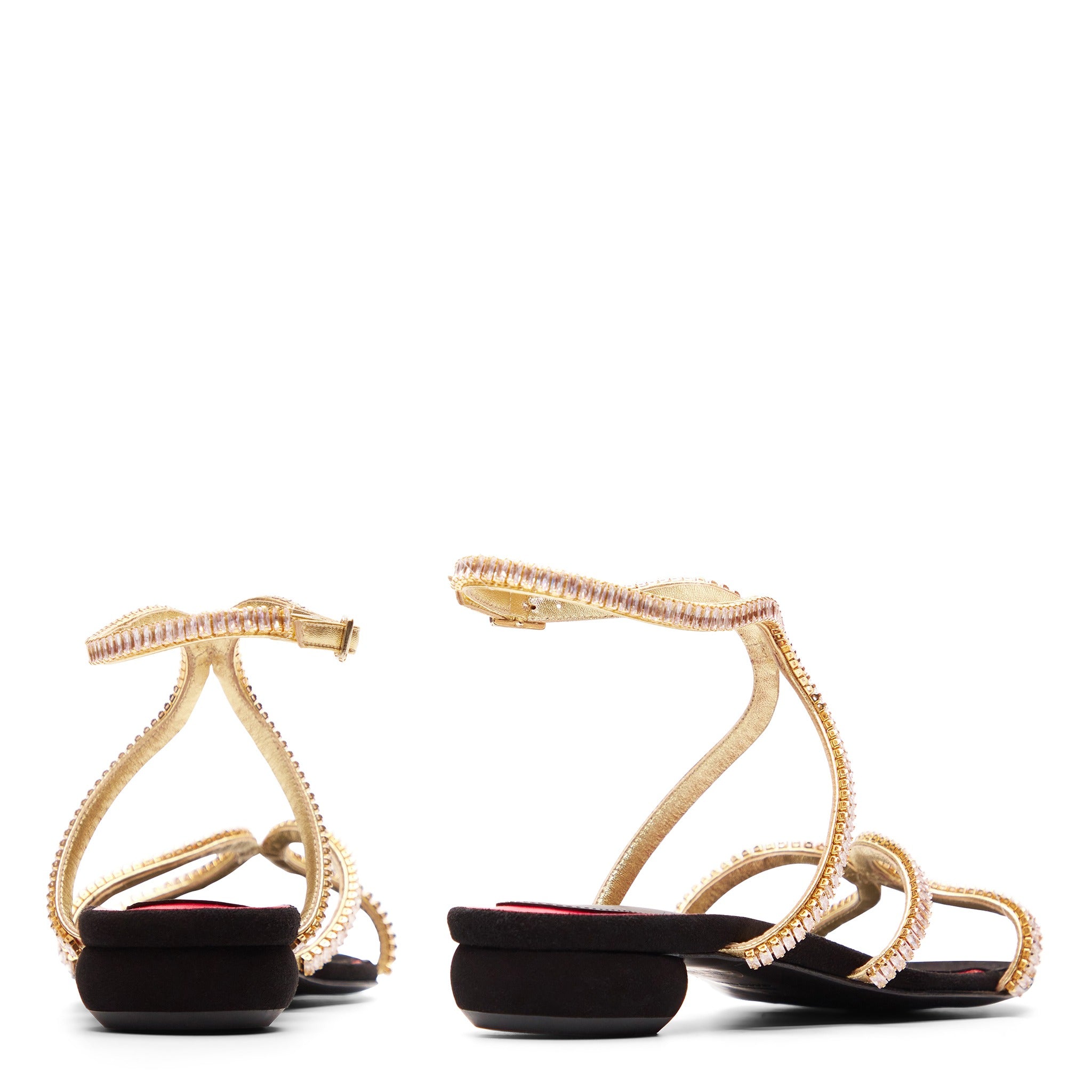Lys Sandale 20 Blanc Noir Cuir Velours et Strass